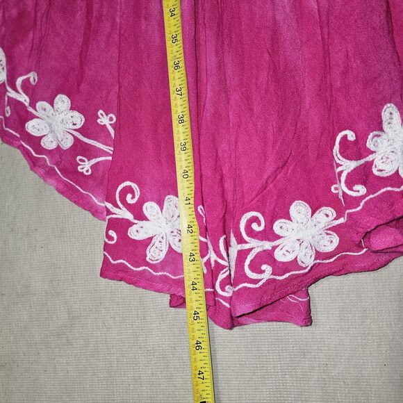 Riviera Sun Pink Tie Dye Midi Dress Size L Beachy Boho Fairy Vacation Loungewear - Picture 10 of 13